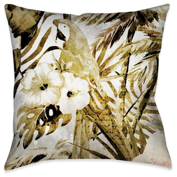 Golden Macaw Outdoor Decorative Pillow, 20"x20"