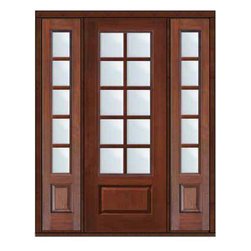 Prehung French Sidelights Door 96 Fiberglass 3/4 Lite 10 Lite - Patio Doors