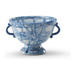 Chelsea House Blue Handled Compote - Vases