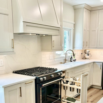Accessible Beige and Maple Mocha Kitchen Design