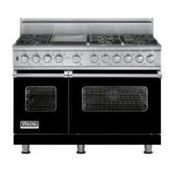 Viking 48" Pro-style Dual-fuel Range, Black Natural Gas | VDSC5486GBK - Gas Ranges And Electric Ranges