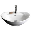 American Imagination 23"W Bathroom Vessel Sink Set, White