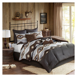 Woolrich Bitter Creek California King Comforter Set in Grey/Brown