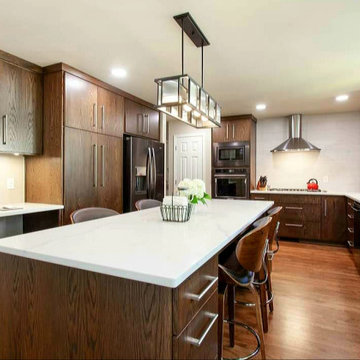 modern grain matched kitchen