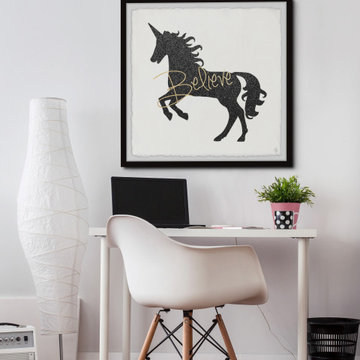 "Unicorn Believer" Framed Painting Print