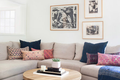Inspiration for a transitional family room in Los Angeles.