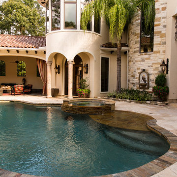 Inviting Spanish Style Home Pool Area