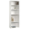 Sauder Beginnings Engineered Wood 5-Shelf Bookcase in Soft White