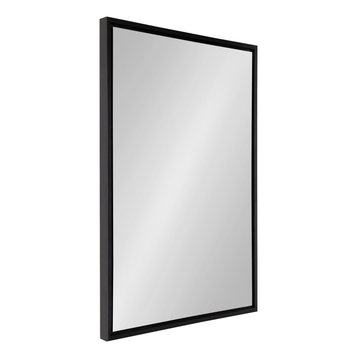 Evans Framed Floating Wall Mirror, Black 24x36