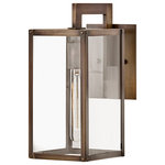 Hinkley - Hinkley 2590BU-LL Small Wall Mount Lantern, Dark Bronze, Light Bronze - Simple, clean-cut, yet captivating, Max is an instant classic, perfect for a myriad of outdoor spaces. Max's simple construction and hand welded aluminum frame embodies the modern inspiration behind the design. Surrounded by clear glass panels, it yields architectural simplicity for the touch of contemporary we crave.