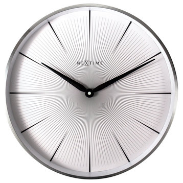 NeXtime 2 Seconds Wall Clock, White