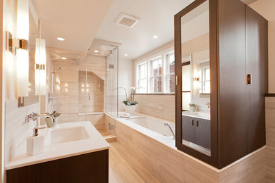 Inspiration for a contemporary bathroom remodel in Boston