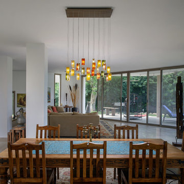Autumn Leaves - Custom Fused Glass Chandelier