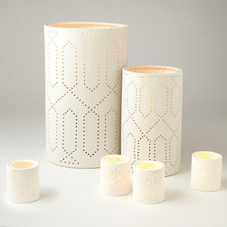 Dotted Trellis Lanterns - Candleholders