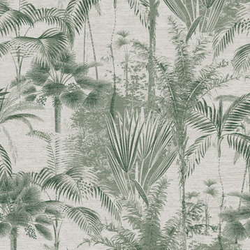 Jungle Texture Wallpaper, Green