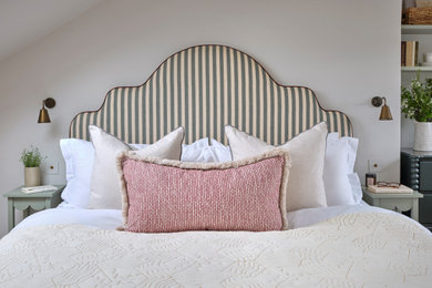 Photo of a traditional bedroom in London.