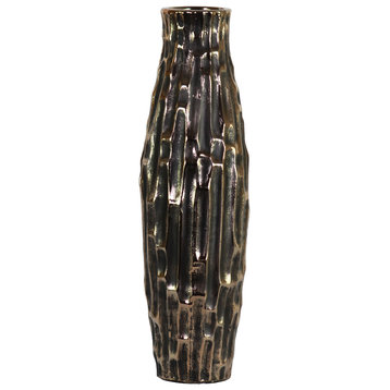 Parry Ceramic Vase, Black, 18.25"
