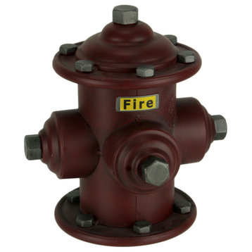 9 Inch Red Metal Vintage Fire Hydrant Replica Coin Piggy Bank Tabletop Sculptur