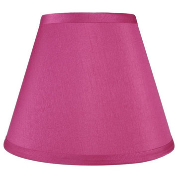 Hardback Faux Silk Coolie Lamp Shade, 5x9x7", Fuchsia