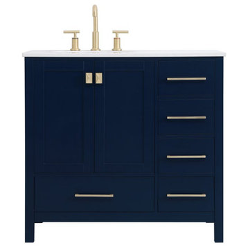 Elegant VF18836BL 36"Single Bathroom Vanity, Blue