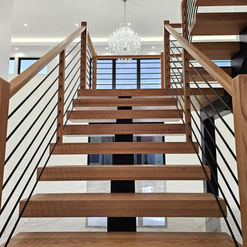 Project #143 | Floating Red Oak Staircase