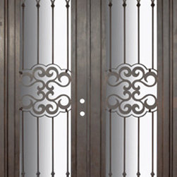 Tivoli 72x96 Wrought Iron Double Door 14 Gauge Steel - Front Doors