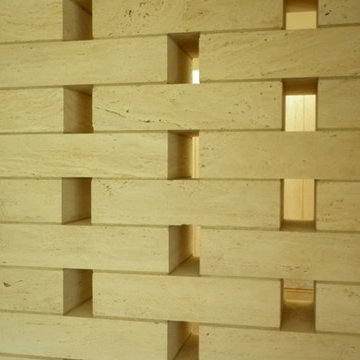 Delaney Residence Custom Cut Block Wall