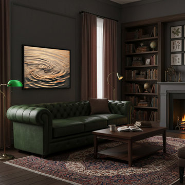 Whispering Waters Photorealistic Digital Art Dark Academia Style Artwork