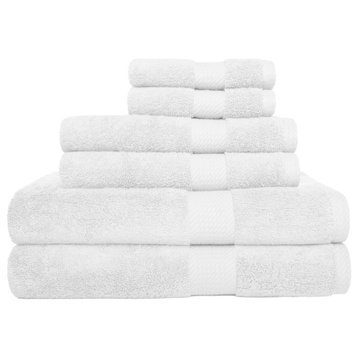 Central Park Studios Cheswick 6 Piece Bath Towel Set, White
