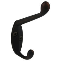 Heavy Duty Coat and Hat Hook, Oil Rubbed Bronze, Set of 10