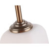 Woodbridge Lighting Blaire 1 Light Steel/Glass Mini Pendant in Brushed Brass