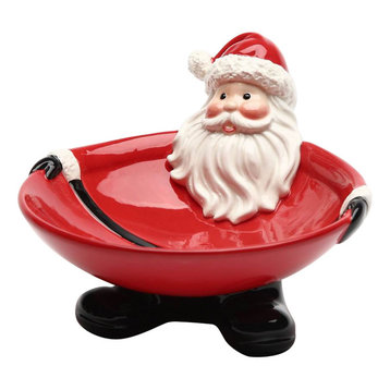 Santa Footed Candy Bowl