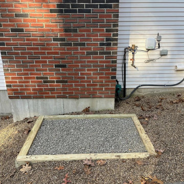 Prepared pad before the standby generator is set