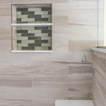 Tiled Shower Niche and Shower Seat