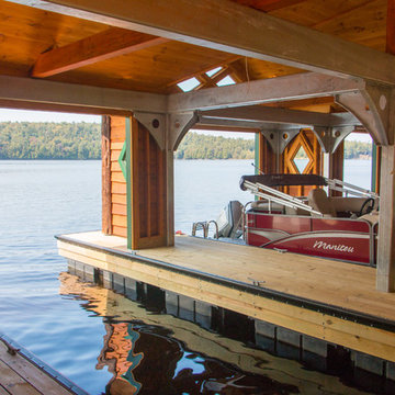 Floating Adirondack Boathouse