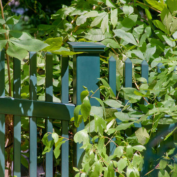 Green PVC Vinyl Picket Fence from Illusions Vinyl Fence
