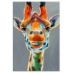 DDCG - "George" Canvas Wall Art, 24"x36" - George, the gentle giraffe featured in this 24 by 36 Canvas Wall Art brings your walls alive with his curious personality. This piece comes on premium gallery wrapped canvas with durable constructuion and finished backing, making it easy simple and easy to hang in your home. The beautiful quality and  colorful design make this piece unforgettable.