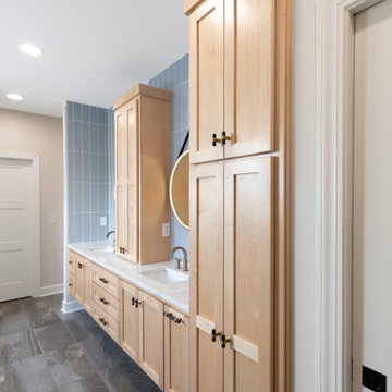 Coastal Casual Primary Bath Remodel Overland Park, KS
