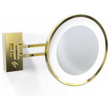 WS 36 Magnifying Makeup Mirror in Shiny Gold w/ LED Light