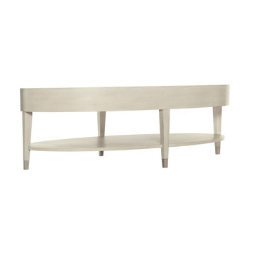 Bernhardt East Hampton Oval Cocktail Table, Cerused Linen