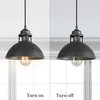 LNC 1-Light Farmhouse Brushed Grey Dome Mini Pendant Lighting For Kitchen Island