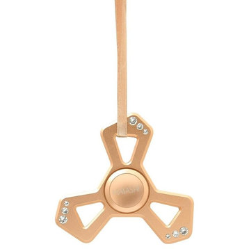 Rose Gold Plated Hanging Christmas Tree Triangle Spinner Ornament