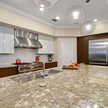 Contemporary Wenge and Gloss Kitchen