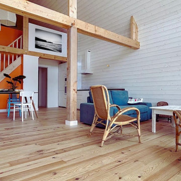 Maison en bois bord de mer en normandie