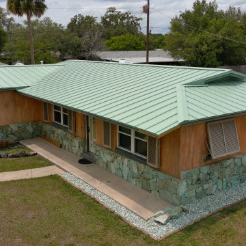 Standing Seam Roof Replacement in Aged Copper