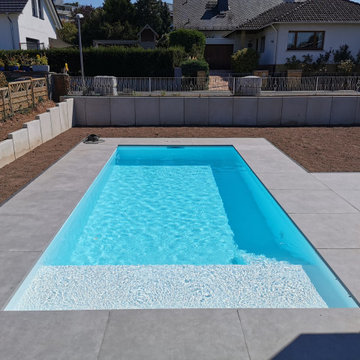 Beton- Folienbecken 8,00 x 3,50 x 1,50 m in weiß