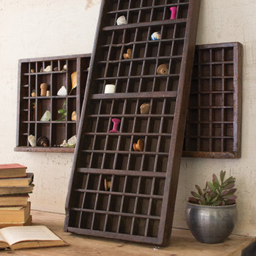 Antique Wooden Printer's Tray