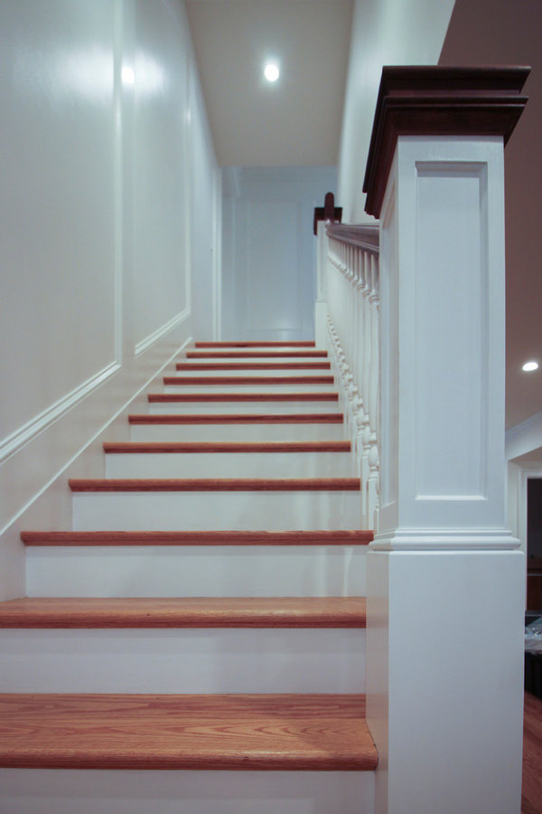 Elegant Wall-Mounted Craftsman Style Staircase, Arlington VA 22205
