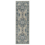 Jaipur Living - Jaipur Living Modify Hand-Knotted Medallion Blue/Light Gray Area Rug, 2'6"x8' Ru - Exceptionally made and artfully designed, this hand-knotted area rug infuses contemporary homes with vintage allure. This wool accent boasts an elegant center medallion and scrolling details for a worldly dose of style. Light gray and blue hues offer a relaxed look to the timeless design.