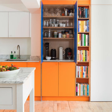 Bold Orange Kitchen